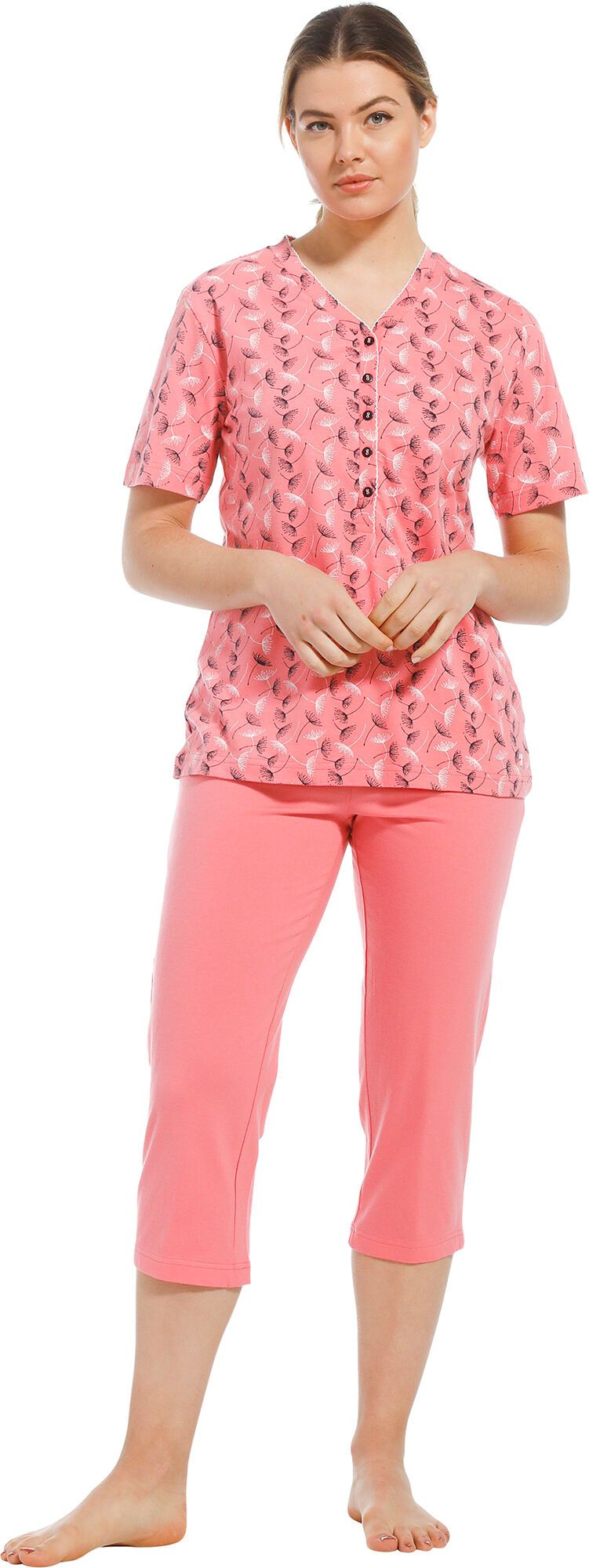 Pastunette dames pyjama capri 20221 176 4 Rose 48