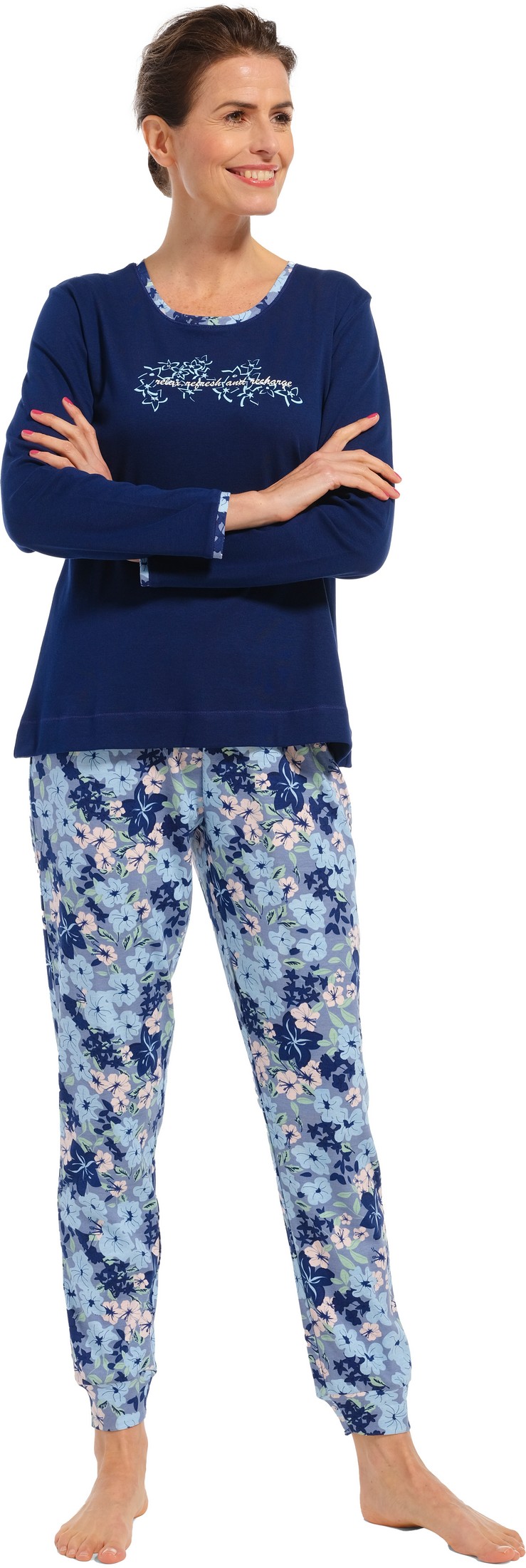 Pastunette dames pyjama 20232-130-3 - Blauw - 52