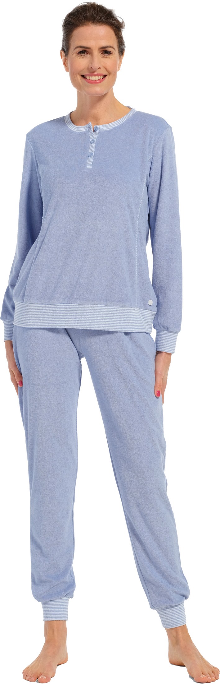 Pastunette dames badstof pyjama 20232-174-4 - Blauw - 36