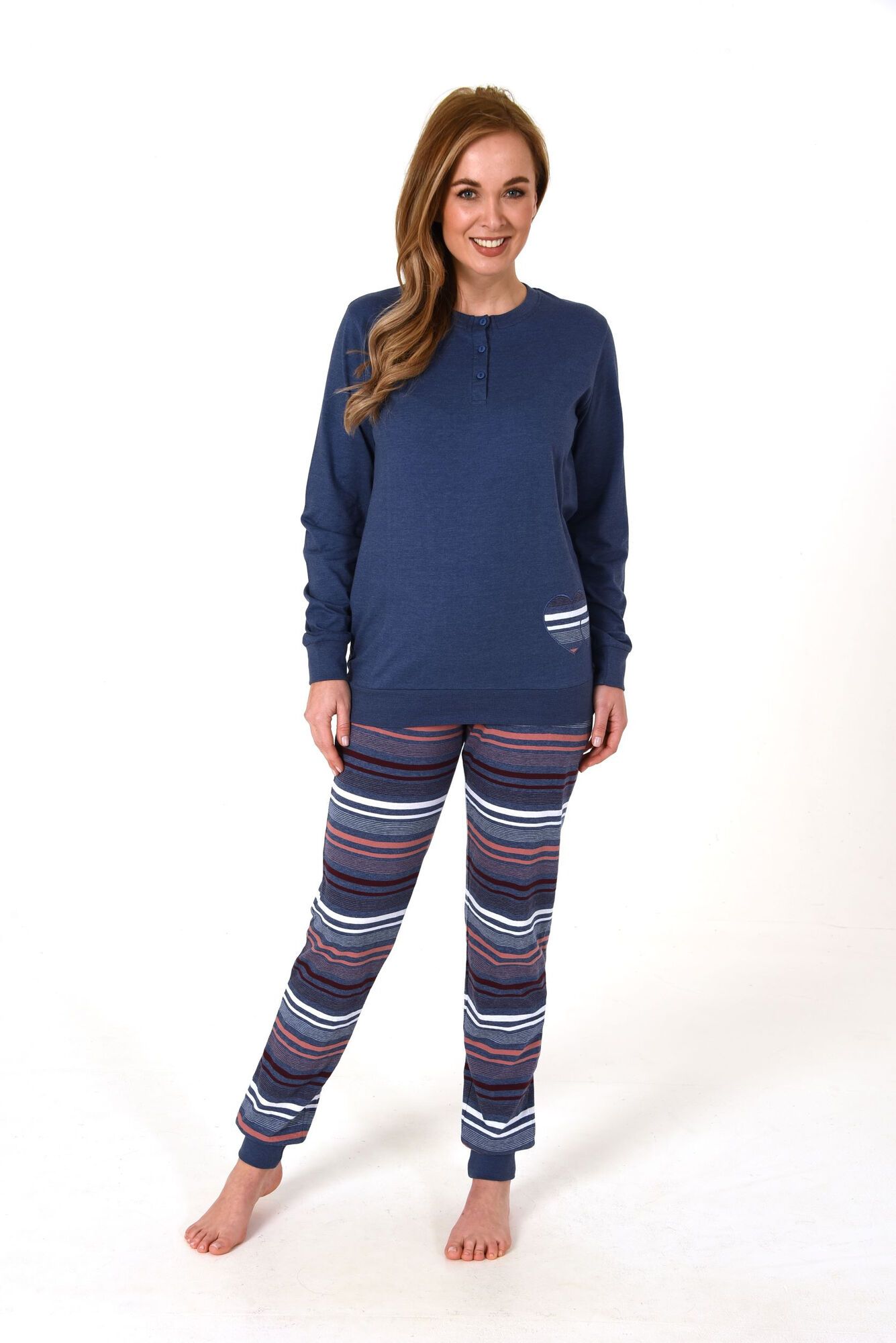 Normann dames pyjama 20190236 Blauw M 40 42