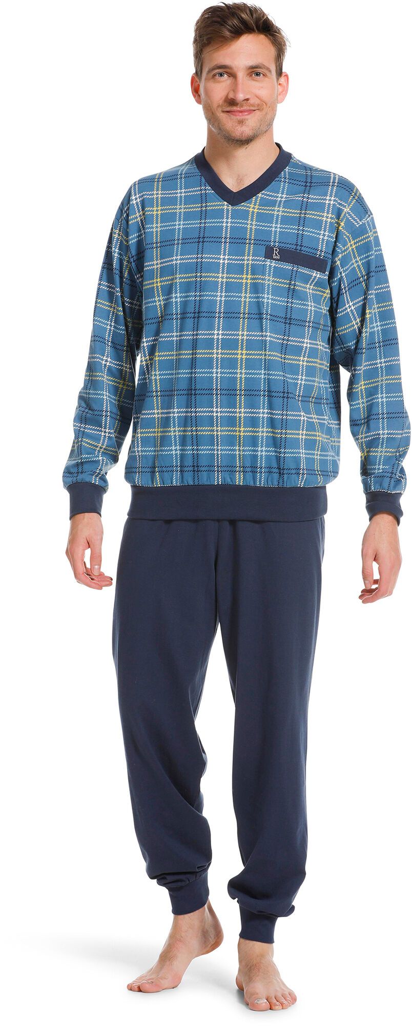 Robson heren pyjama 27222 702 2 Blauw L 52