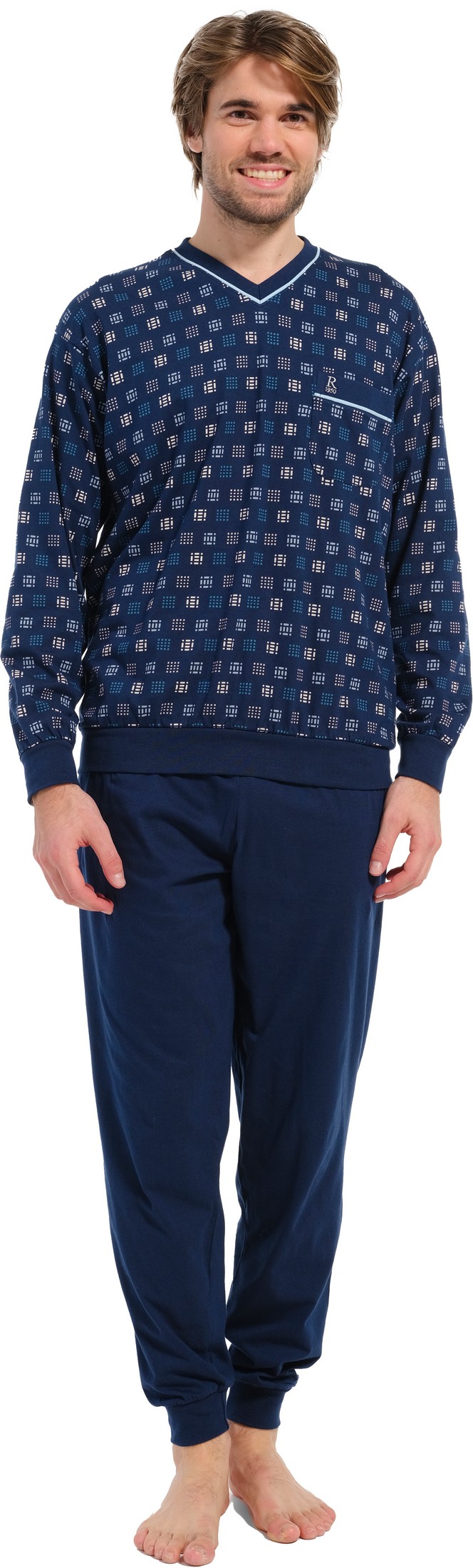 Robson - Heren Pyjama set Milo - Blauw - Maat 56