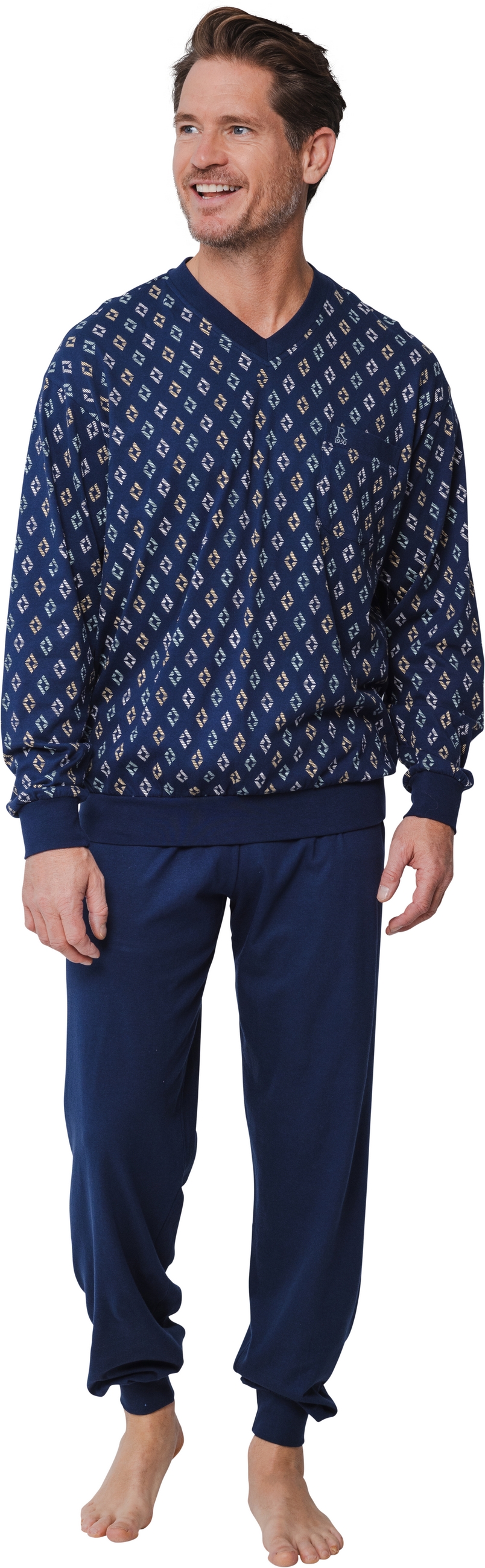 Robson heren pyjama 27242 718 2 Blauw S 48