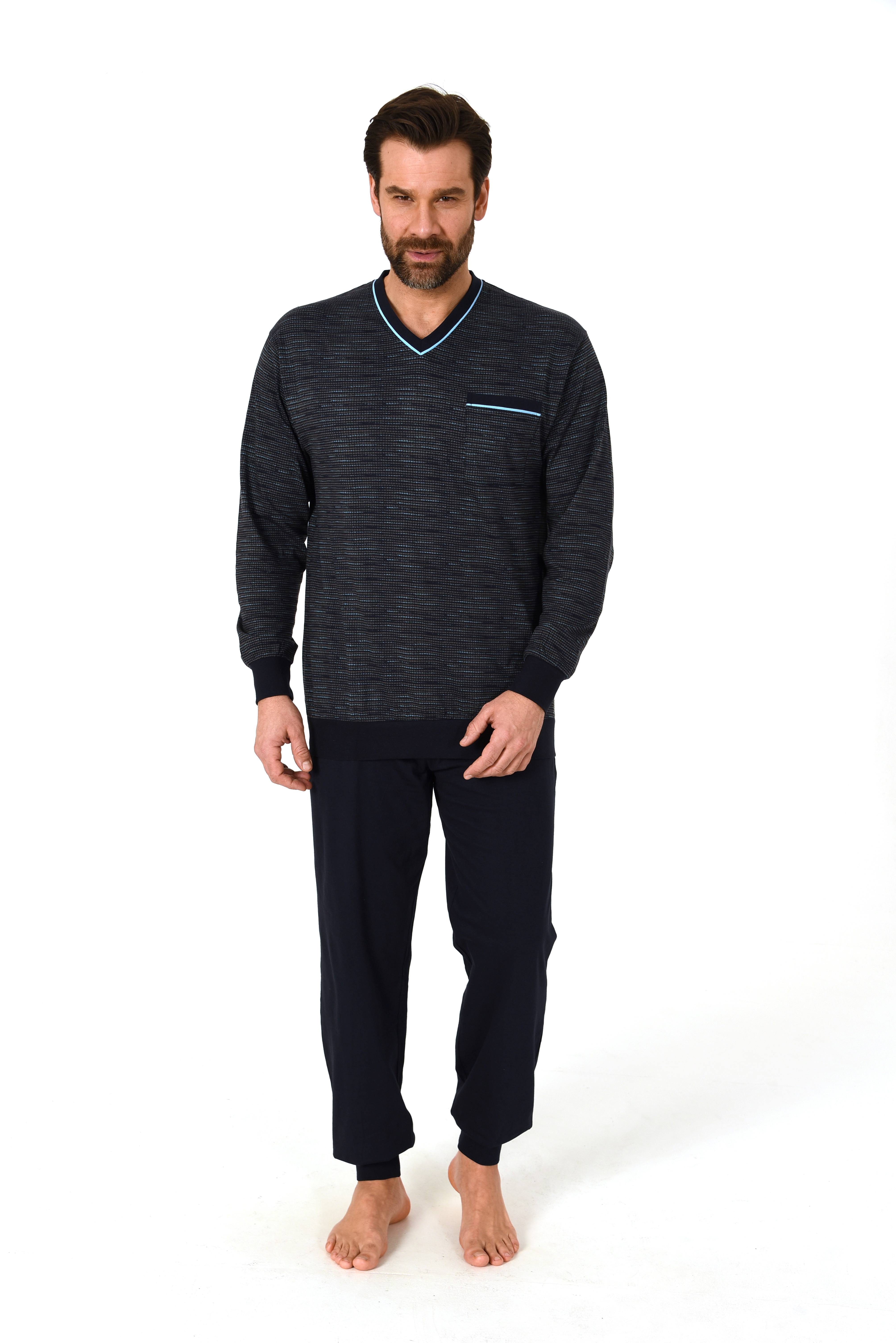 Normann heren pyjama Trend 69644 - Blauw - L/52