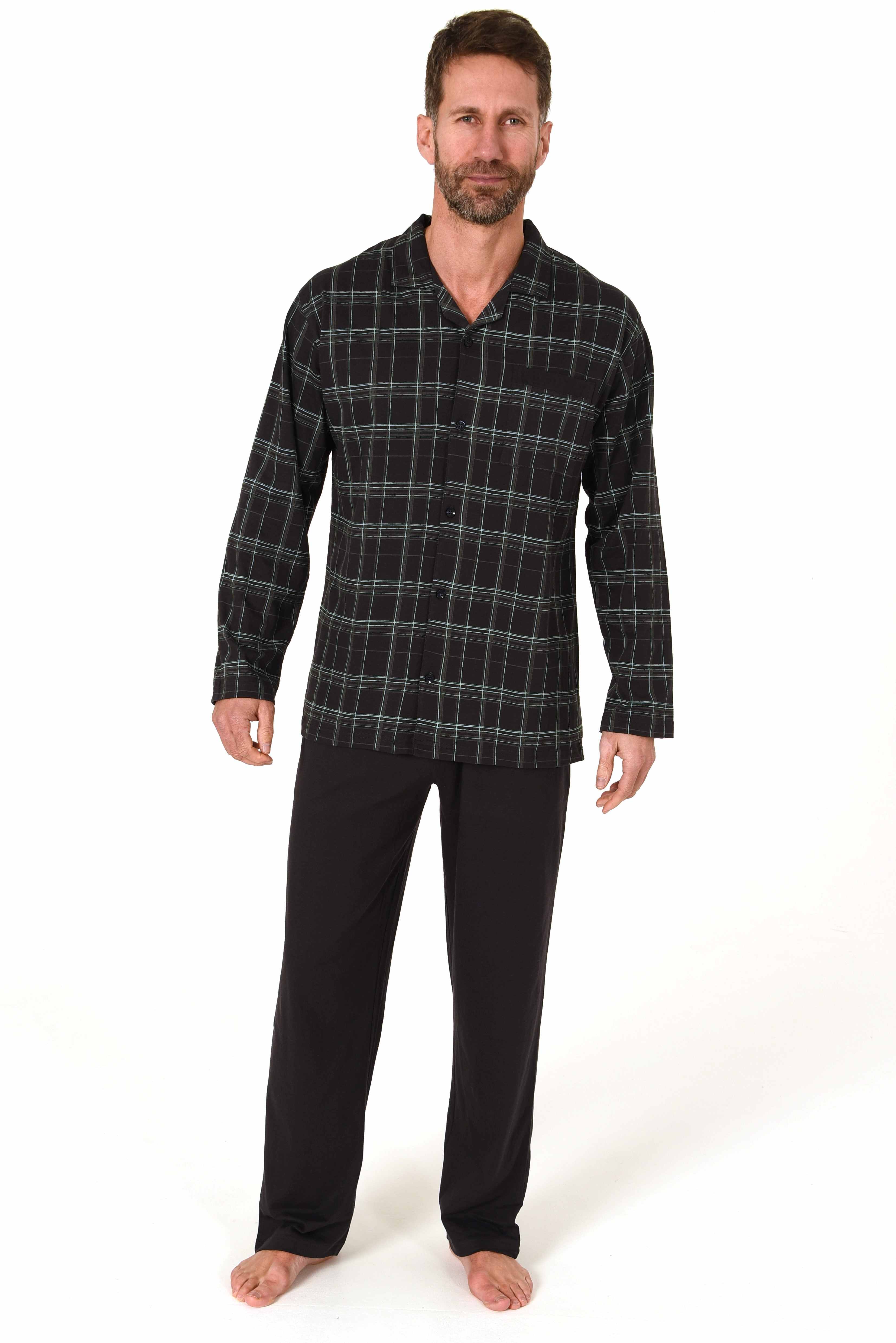 Normann heren doorknoop pyjama Trend 71284 - Grijs - XXL/56