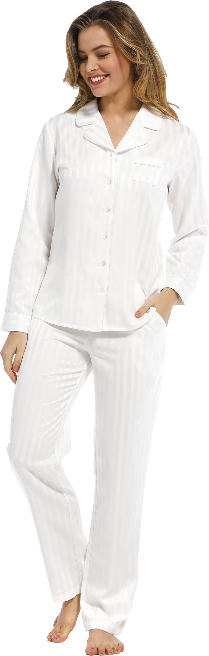 Dames pyjama satijn Pastunette De white
